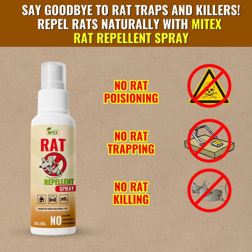 Rat Repellent Spray - Safe, Effective Rat Protection (Buy1 Get2 Free)