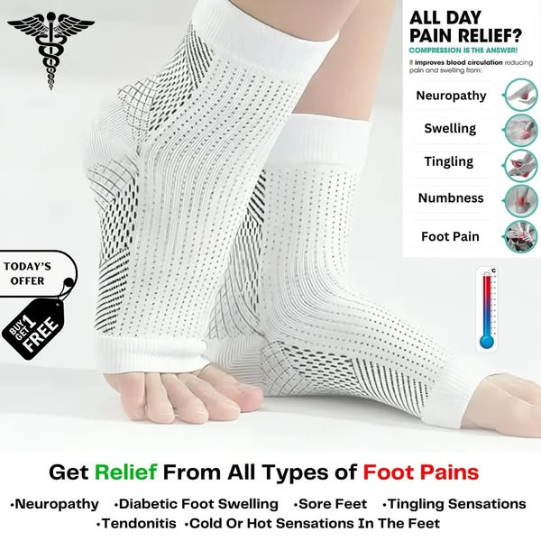 Neuropathy Compression Socks for Foot Pain,Swelling 🔥 BUY 1 GET 1 FREE 🔥