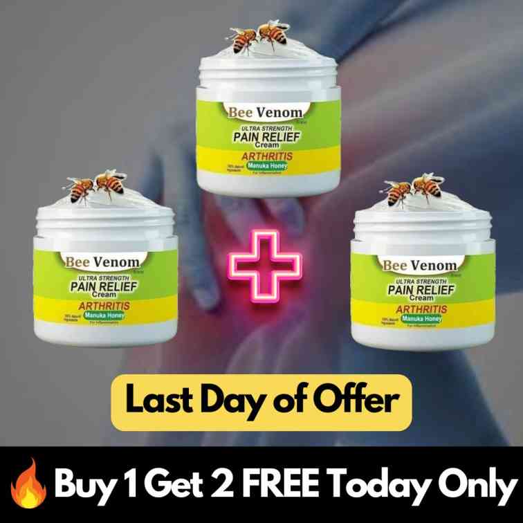 Bee Venom Joint and Muscle Therapy Cream (🔥Buy 1 get 2 FREE Today Only)